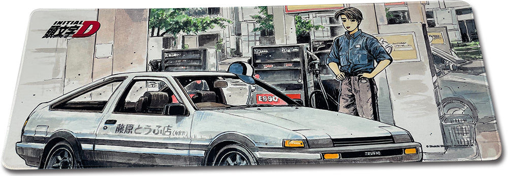 Initial D Manga - Takumi working in Gas Station Color Artworks #01