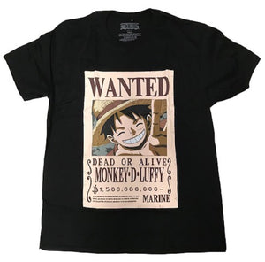 Official One Piece Monkey D. Luffy Wanted T-Shirt GE34762