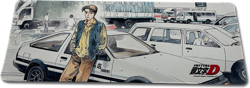 Initial D Manga - Takumi Leaning on AE86 Color Artworks #02 Official Deskpad Mouse Pad GE41716