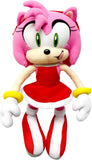 Sonic the Hedgehog Official Stuffed Plush Toy Doll - 9'' tall Amy Rose in Red Dress