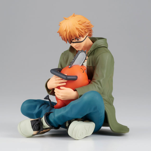 Banpresto Chainsaw Man Break Time Collection Vol.1 Denji Hugging Pochita Figure BP88257