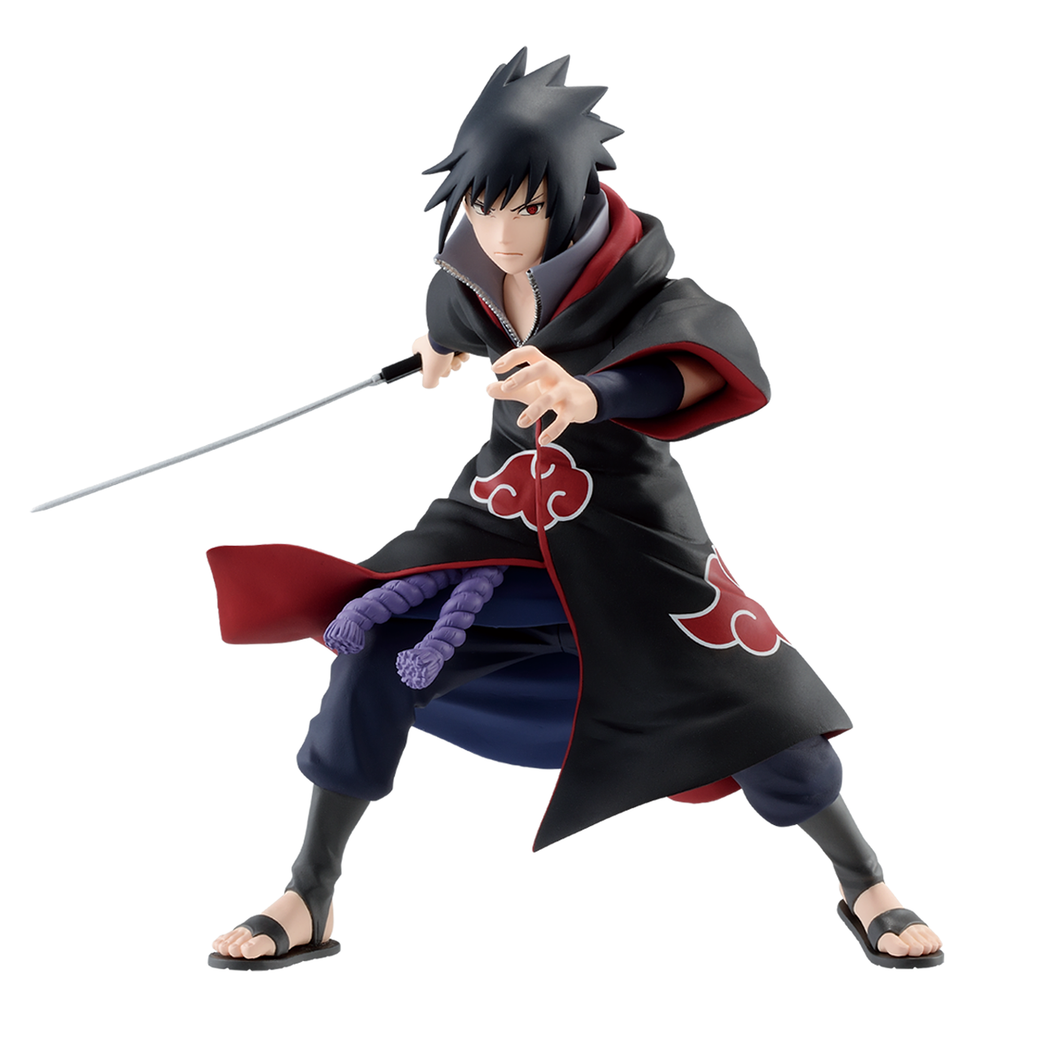 Banpresto Naruto Shippuden Vibration Stars Uchiha Sasuke IV (Akatsuki Outfit) Figure BP89812