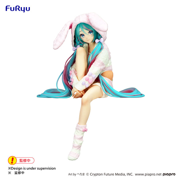 FuRyu Hatsune Miku - Hatsune Miku Rabbit Ear Hood Pajama Noodle Stopper Figure AMU1999