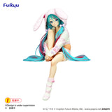 FuRyu Hatsune Miku - Hatsune Miku Rabbit Ear Hood Pajama Noodle Stopper Figure AMU1999
