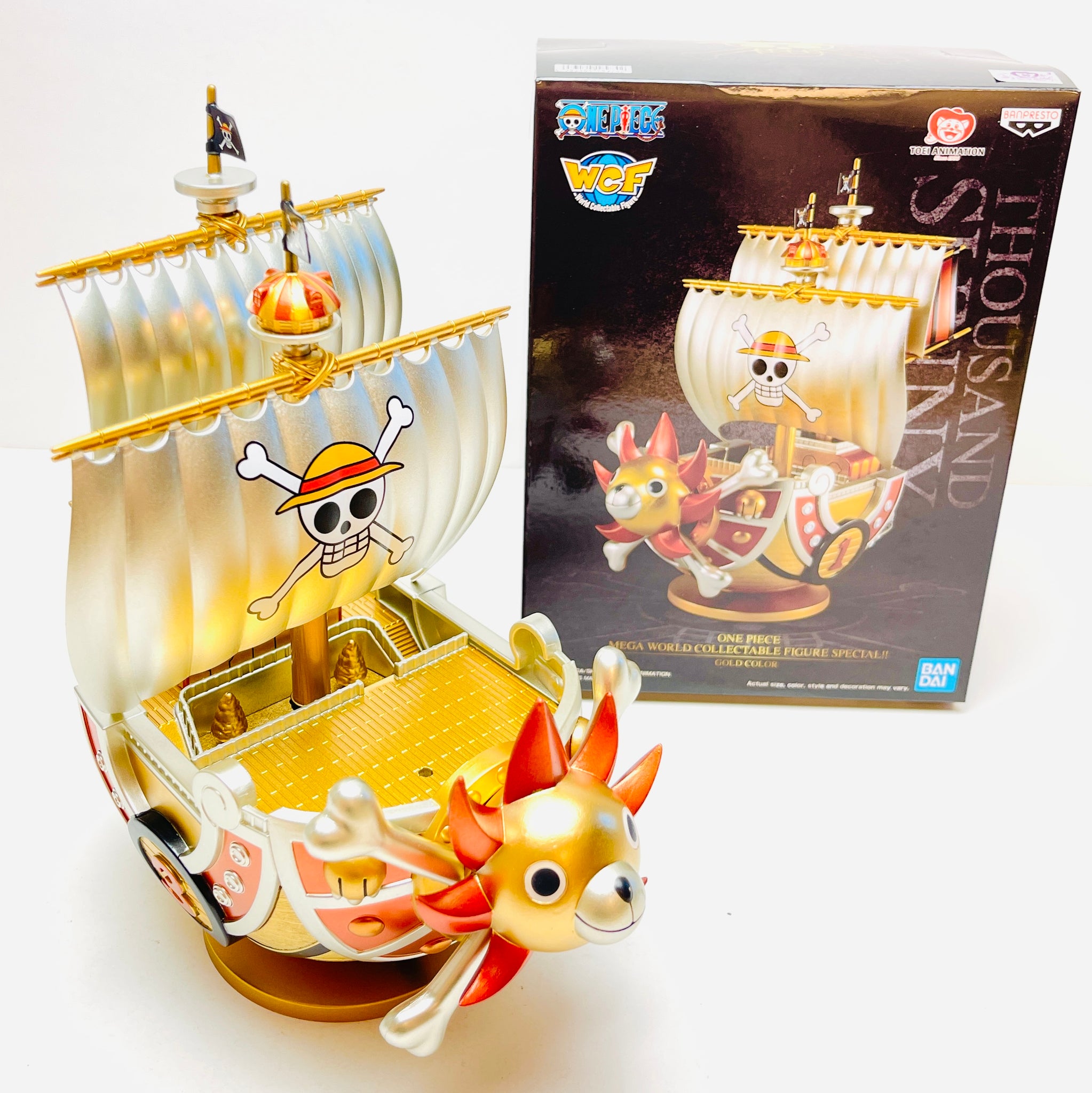 BLEMISHED Banpresto One Piece Mega World Collectable Thousand Sunny Gold  Bandai