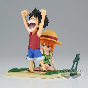 Banpresto One Piece World Collectable Figure Log Stories Luffy & Nami Figure BP86914