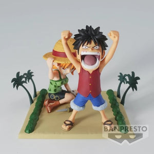 Banpresto One Piece World Collectable Figure Log Stories Luffy & Nami Figure BP86914