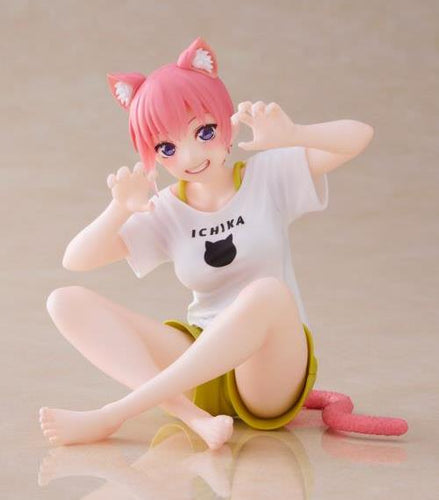 Taito The Quintessential Quintuplets Desktop Cute Ichika Nakano Newly Written Cat Roomwear Figure T40135