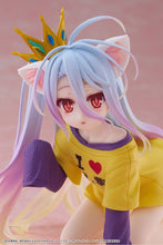 Load image into Gallery viewer, Taito No Game No Life Desktop Cute Shiro (Cat Ear T-Shirt Ver.) Figure T40353