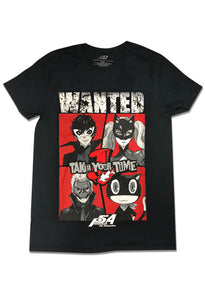 Persona 5 the Animation Group Wanted Take Your Time Men's T-Shirt GE25847