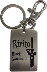 Sword Art Online Kirito Black Swordsman Metal Keychain
