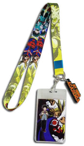 My Hero Academia Deku & All Might Badge Holder Official Anime Lanyard