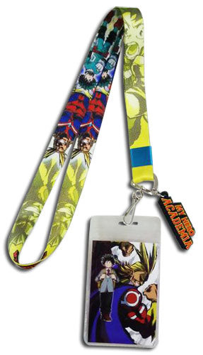 My Hero Academia Deku & All Might Badge Holder Official Anime Lanyard