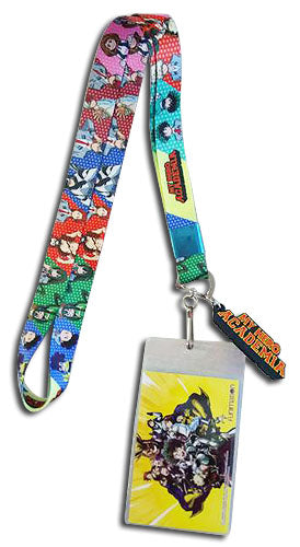 My Hero Academia S2 Class 1A Group Key Art Badge Holder Authentic Anime Lanyard