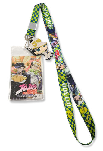 JoJo's Bizarre Adventure Jotaro & Star Platinum Badge Holder Authentic Anime Lanyard