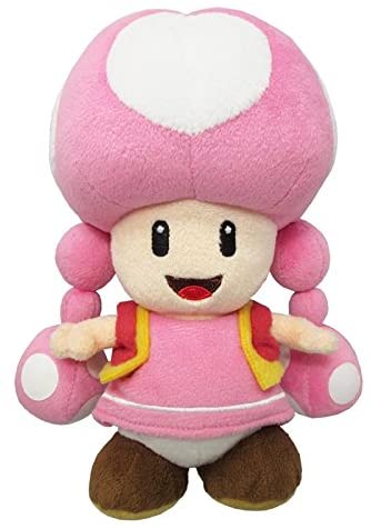 Super Mario All Star Collection Toadette Pink Plush 7.5