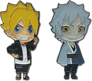 Boruto SD Boruto & Mitsuki Authentic Anime Metal Pin Set