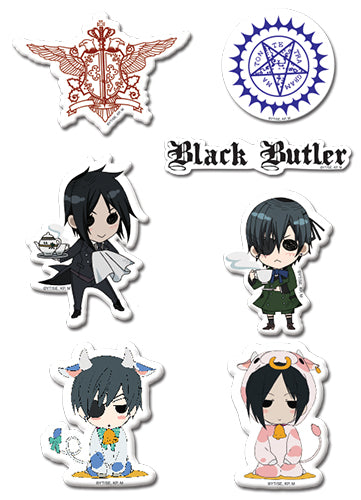 Black Butler SD Sebastian Ciel Logo Authentic Puffy Sticker Set