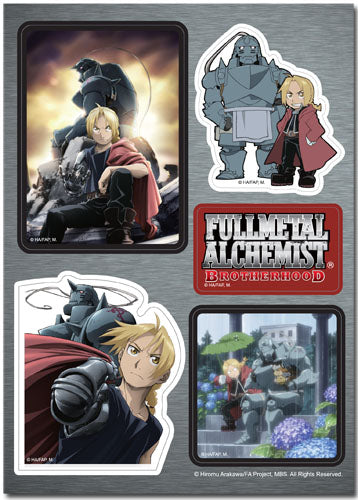 Fullmetal Alchemist Brotherhood Edward & Alphonse Authentic Sticker Set