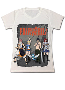 Fairy Tail Group & Logo Dye Sublimation Jrs T-Shirt