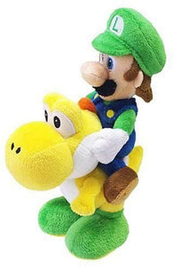 Super Mario Series Luigi Riding Yoshi 8"H Plush