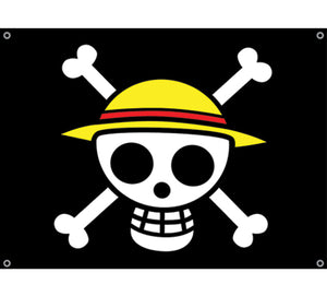 One Piece Official Luffy Straw Hat Pirate Flag Poster GE6468