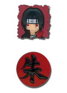Naruto Shippuden SD Itachi & Kanji Authentic Anime PVC Pin Set