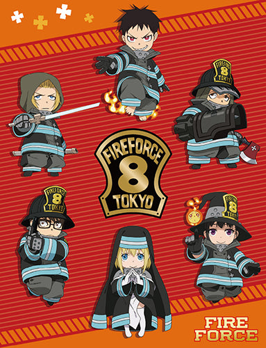 Fire Force SD Tokyo Co.8 Group Throw Blanket GE76134
