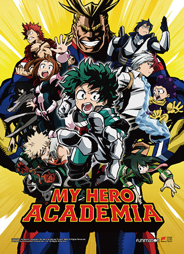 My Hero Academia Hero Group Fighting Key Art Wall Scroll