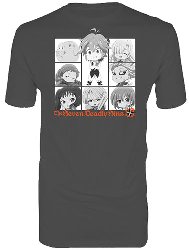 The Seven Deadly Sins SD Group Men's Screen Print T-Shirt