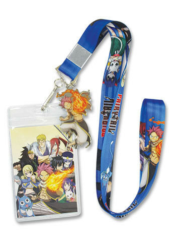 Fairy Tail Natsu Fire Group Badge Holder Authentic Anime Lanyard