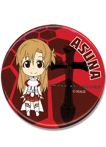 Sword Art Online SD Asuna 1.25'' Authentic Anime Metal Button